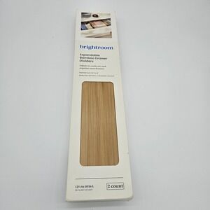 Brightroom Bamboo Drawer Dividers 12.5"-18" - Set Of 2